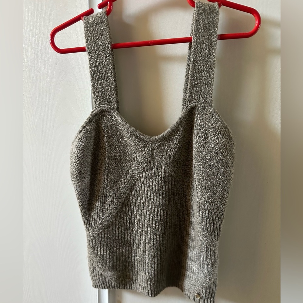 Guess Women’s Sleeveless Essential Serena Rib Mix Sweater